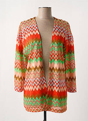 Gilet manches longues orange GARCIA femme