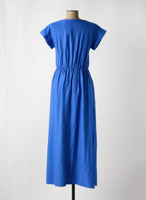 Robe longue manches courtes manches courtes bleu C'EST BEAU LA VIE femme
