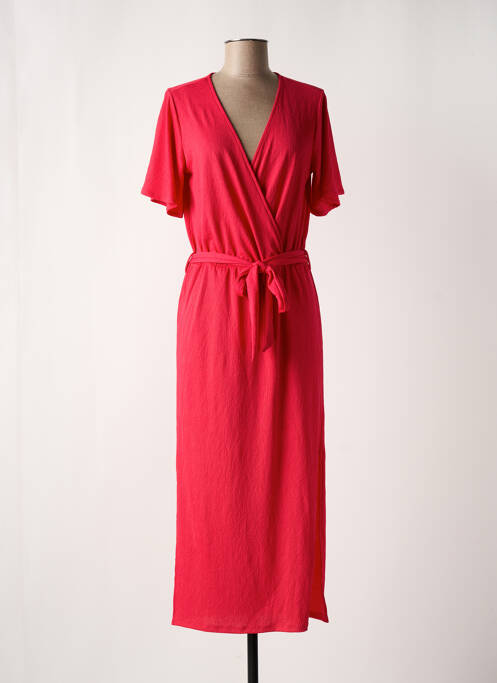 Robe longue manches courtes manches courtes rouge GARCIA femme