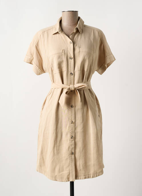 Robe courte manches courtes manches courtes beige GARCIA femme