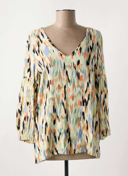 Blouse imprimé fantaisie manches longues beige GARCIA femme