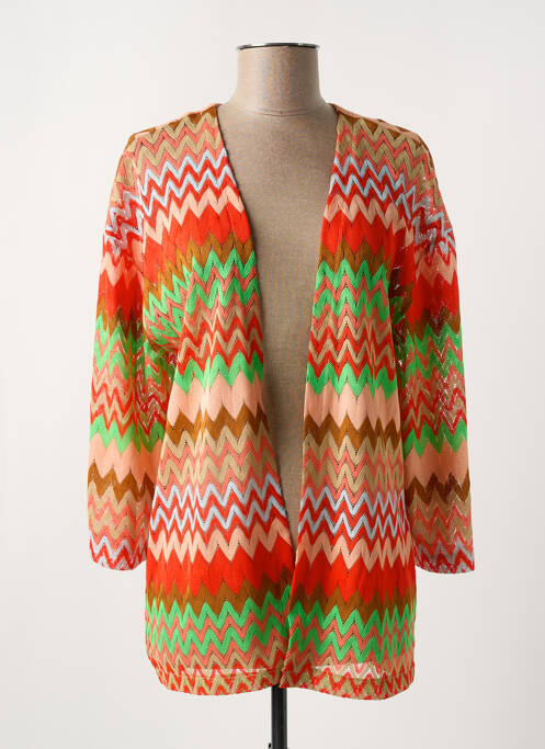 Gilet manches longues orange GARCIA femme