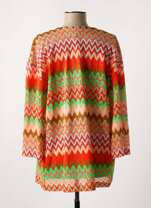 Gilet manches longues orange GARCIA femme