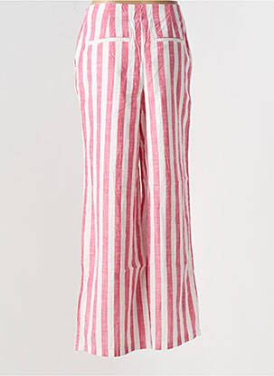 Pantalon large fermeture zip latéral rose ICHI femme