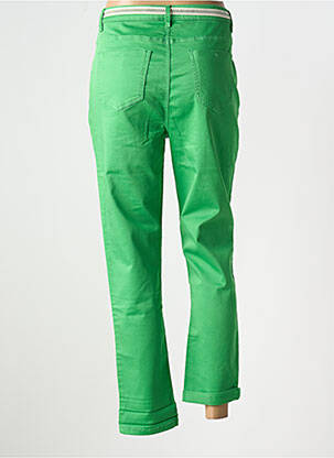 Pantalon droit stretch taille normale vert GEISHA femme