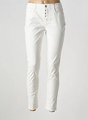 Pantalon slim tissage popeline taille normale blanc STREET ONE femme