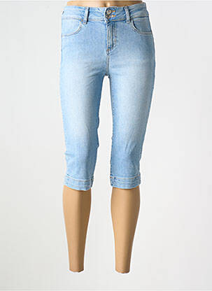 Pantacourt stretch taille normale bleu TIFFOSI femme