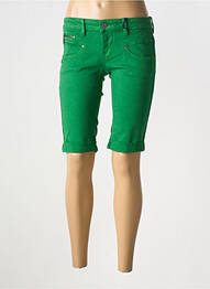 Bermuda slim taille normale vert FREEMAN T.PORTER femme