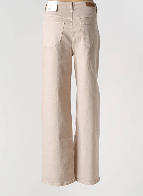Jeans coupe droite beige ICHI pour femme