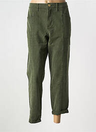 Pantalon droit fermeture zippée sous rabat boutonné vert WHITE STUFF femme