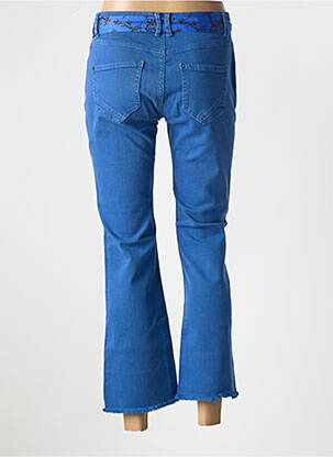 Pantalon 7/8 fermeture zippée sous rabat boutonné bleu FREEMAN T.PORTER femme