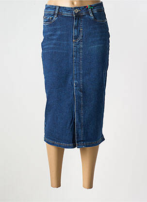 Jupe longue coupe droite bleu STREET ONE femme
