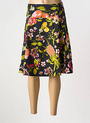 Jupe mi-longue coupe évasée noir BLUTSGESCHWISTER femme