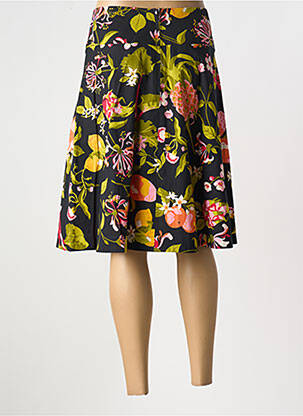 Jupe mi-longue coupe évasée noir BLUTSGESCHWISTER femme