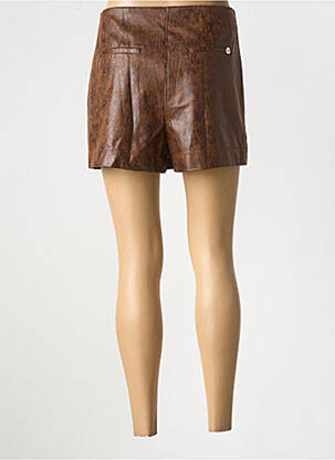 Jupe short coupe droite marron BSB femme