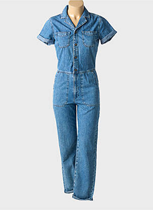 Combi-pantalon fermeture boutonnée sur le devant manches courtes bleu FREEMAN T.PORTER femme