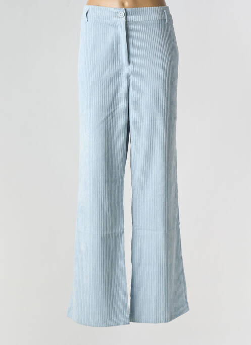 Pantalon flare bleu GEISHA pour femme