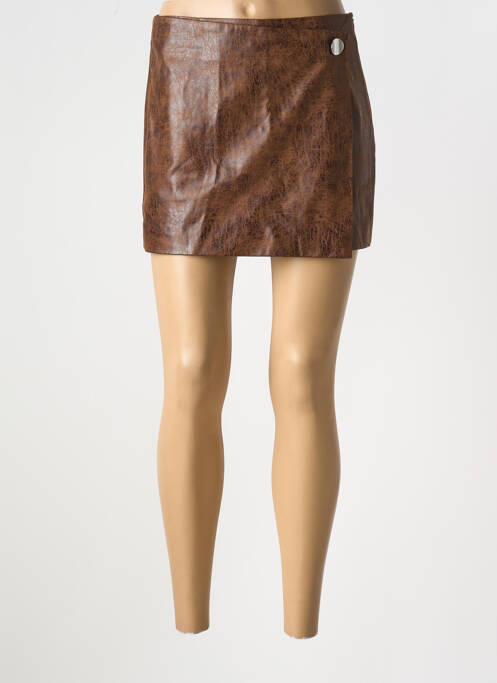 Jupe short marron BSB pour femme