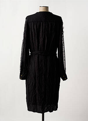 Robe mi-longue manches longues manches longues noir FREEMAN T.PORTER femme