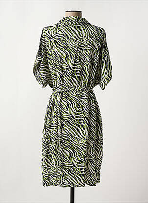 Robe mi-longue manches courtes manches courtes vert FREEMAN T.PORTER femme