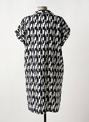 Robe mi-longue imprimé fantaisie manches courtes noir STREET ONE femme
