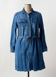 Robe mi-longue manches longues manches longues bleu STREET ONE femme