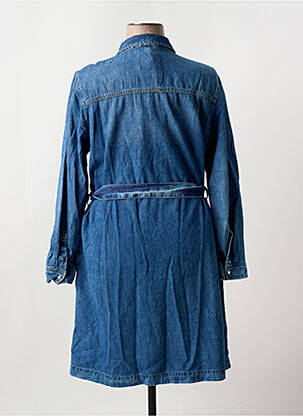 Robe mi-longue manches longues manches longues bleu STREET ONE femme