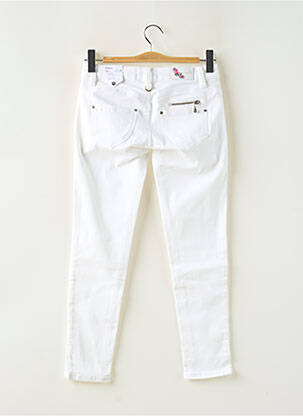 Pantalon slim tissage popeline taille normale blanc FREEMAN T.PORTER femme