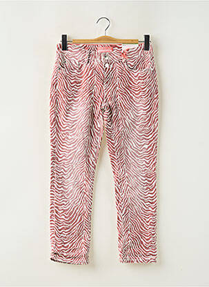 Pantalon slim tissage popeline taille normale rouge STREET ONE femme