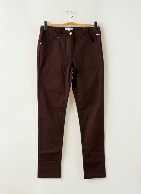 Pantalon slim marron AGATHE & LOUISE pour femme