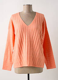 Pull coupe cintrée manches longues orange STREET ONE femme
