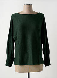Pull col rond manches longues vert SURKANA femme