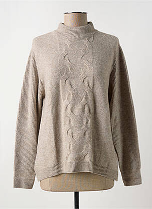 Pull stretch manches longues marron STREET ONE femme