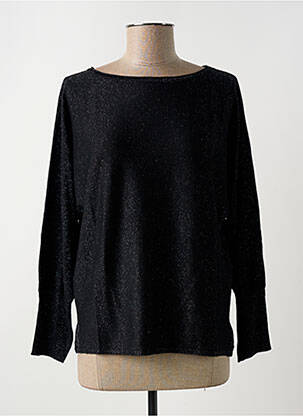 Pull col rond manches longues noir SURKANA femme