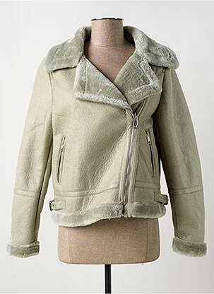 Blouson finition intérieure fourrure synthétique vert TIFFOSI femme