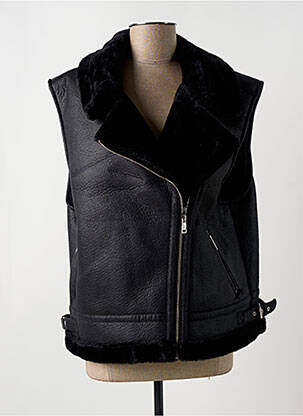 Blouson finition intérieure fourrure synthétique noir TIFFOSI femme