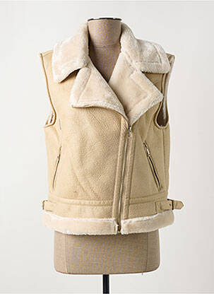 Blouson finition intérieure fourrure synthétique beige TIFFOSI femme