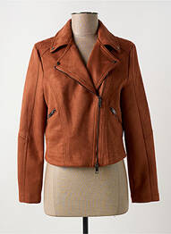 Veste casual tissage suedine marron STREET ONE femme