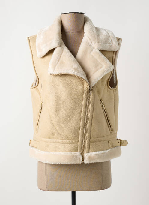 Blouson finition intérieure fourrure synthétique beige TIFFOSI femme