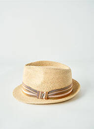 Chapeau imprimé rayures beige FLECHET unisexe