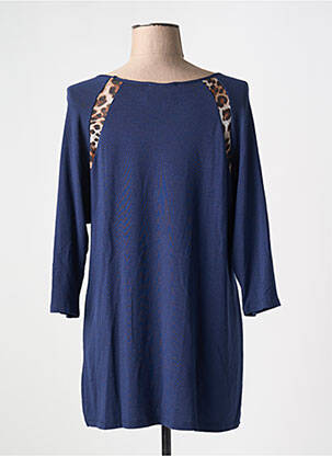 T-shirt manches 3/4 manches 3/4 bleu ALAIN MURATI femme