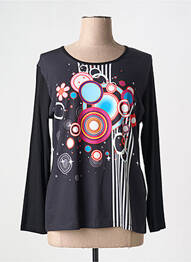 T-shirt manches longues manches longues noir ALAIN MURATI femme