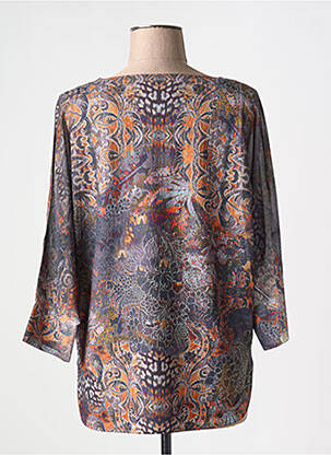 Pull tunique stretch manches 3/4 orange VANGO femme