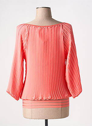 Blouse légère et transparente manches 3/4 orange VANGO femme