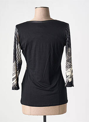 T-shirt manches 3/4 manches 3/4 noir VANGO femme