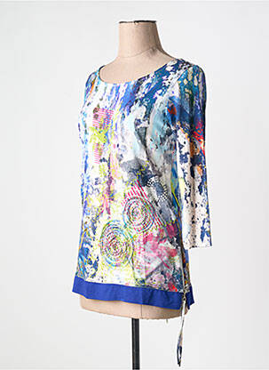 T-shirt manches 3/4 manches 3/4 bleu VANGO femme