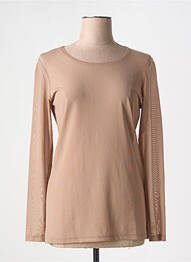 Top coupe cintrée manches longues marron ALAIN MURATI femme