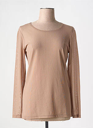 Top coupe cintrée manches longues marron ALAIN MURATI femme