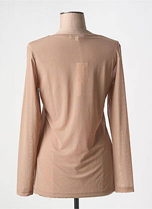 Top coupe cintrée manches longues marron ALAIN MURATI femme