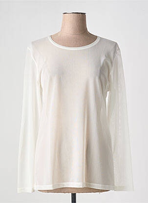 Top coupe cintrée manches longues beige ALAIN MURATI femme